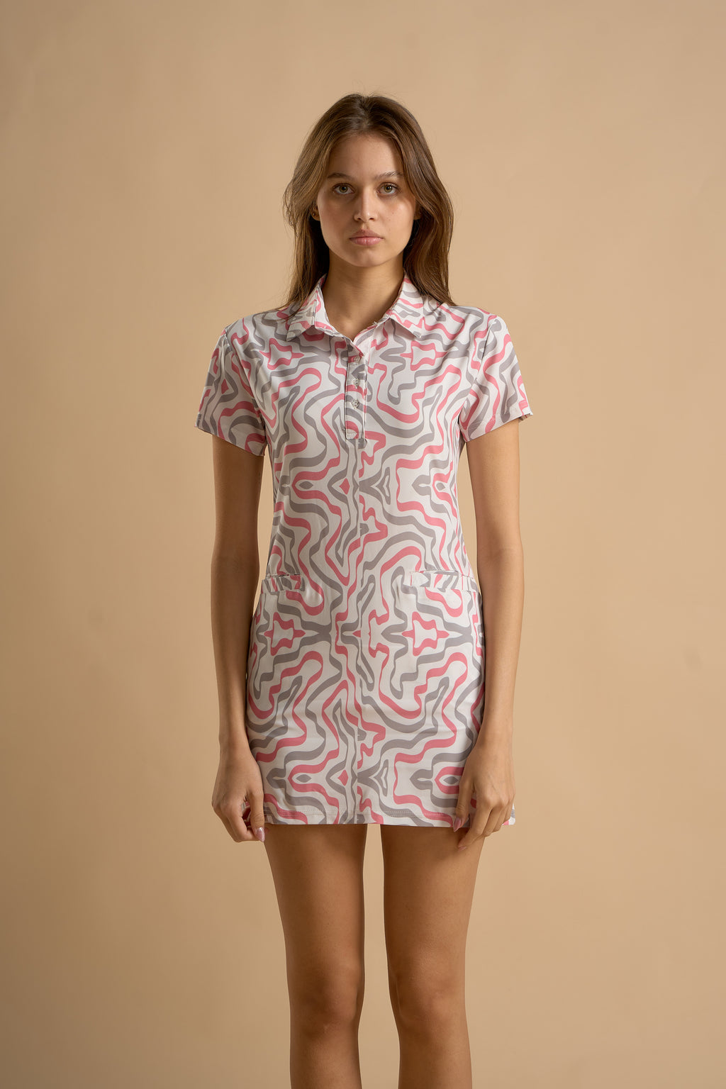 Grey & Rose Maze Dress Half Sleeve with Inner Short