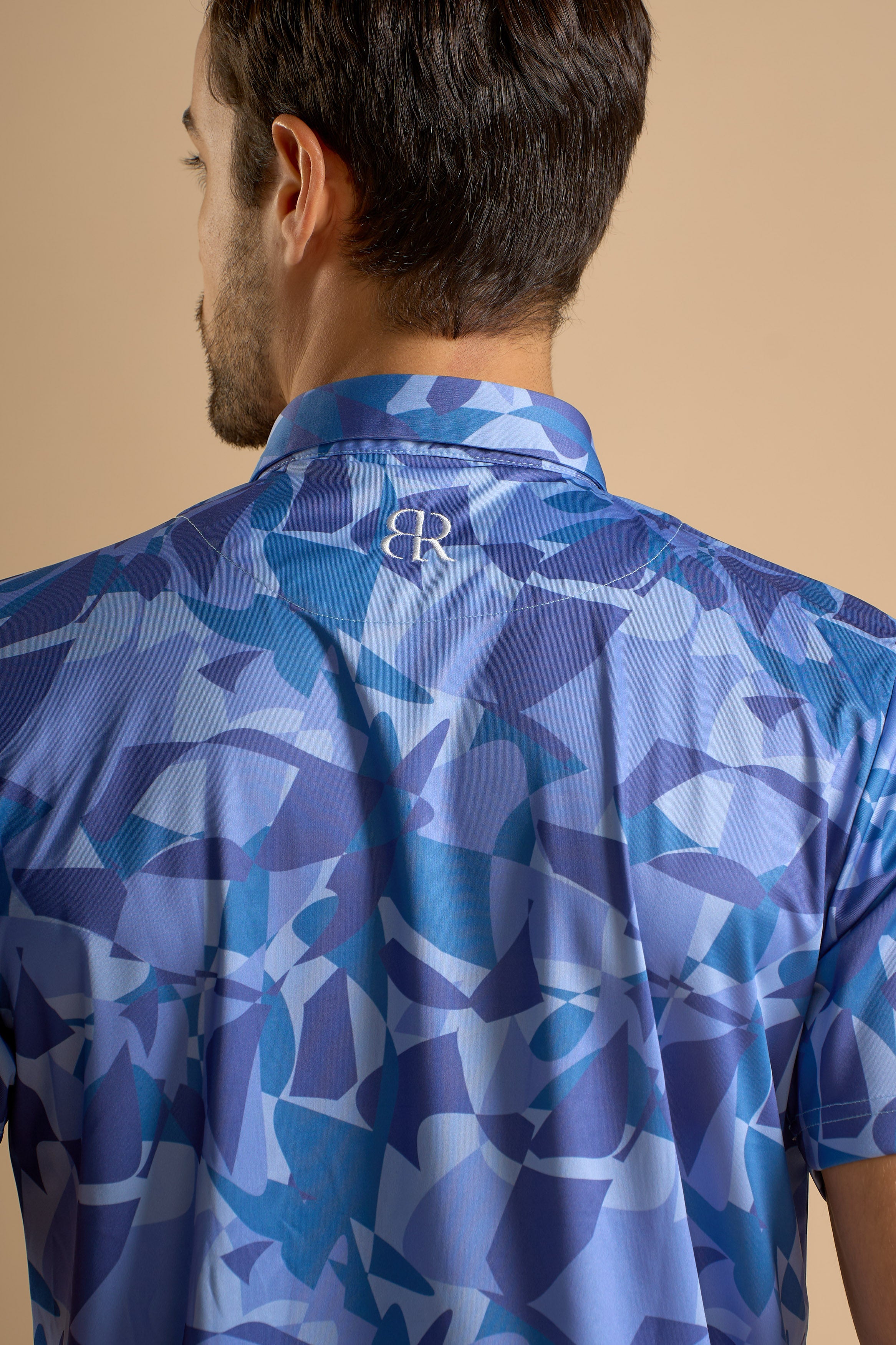 Azure Mosaic Polo