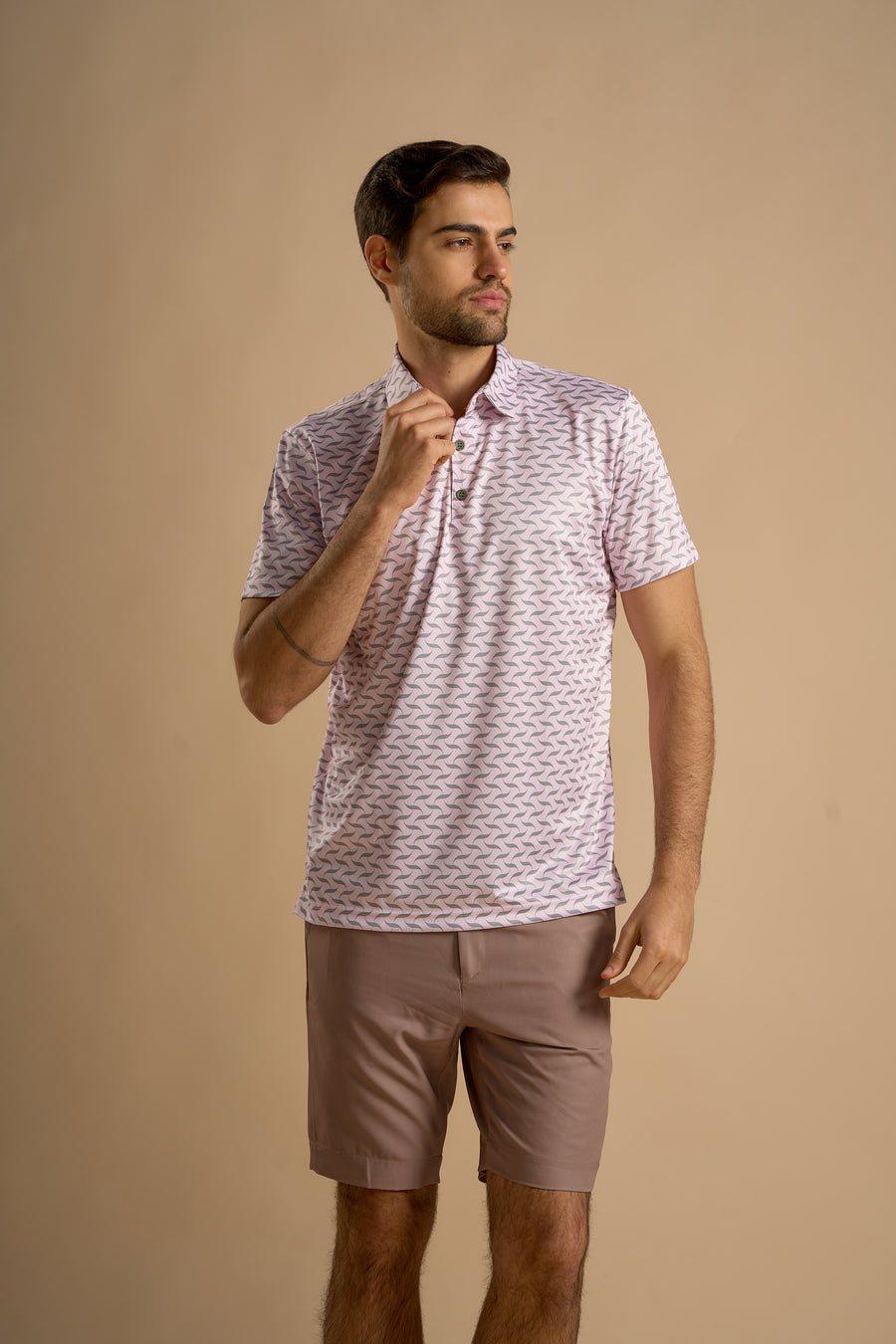 Muscular Pink Polo