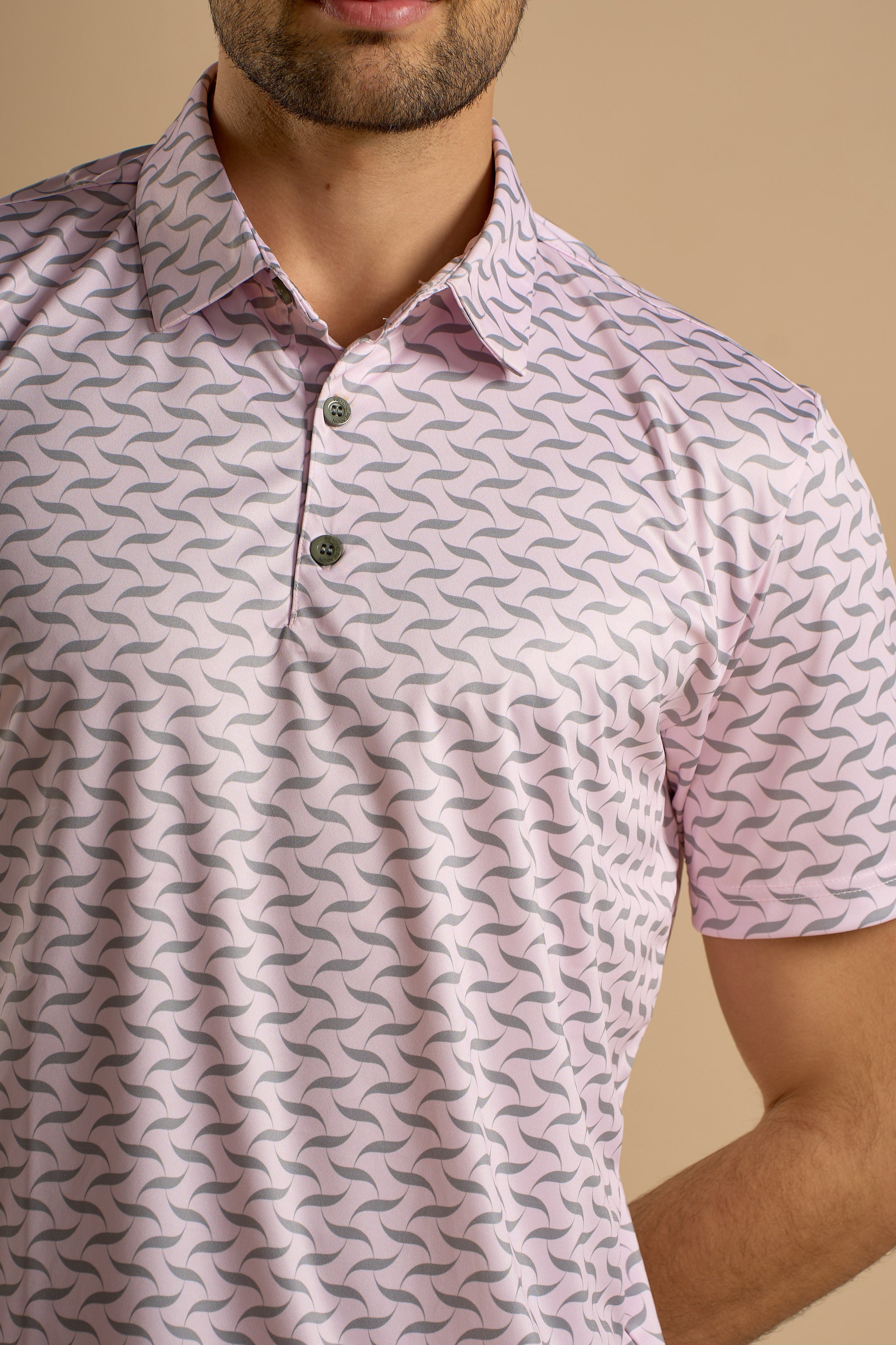 Muscular Pink Polo