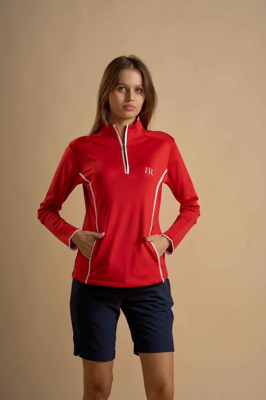 Red Quarter Zip