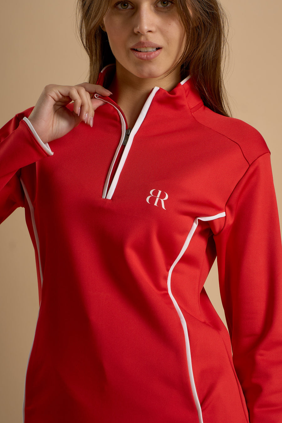 Red Quarter Zip