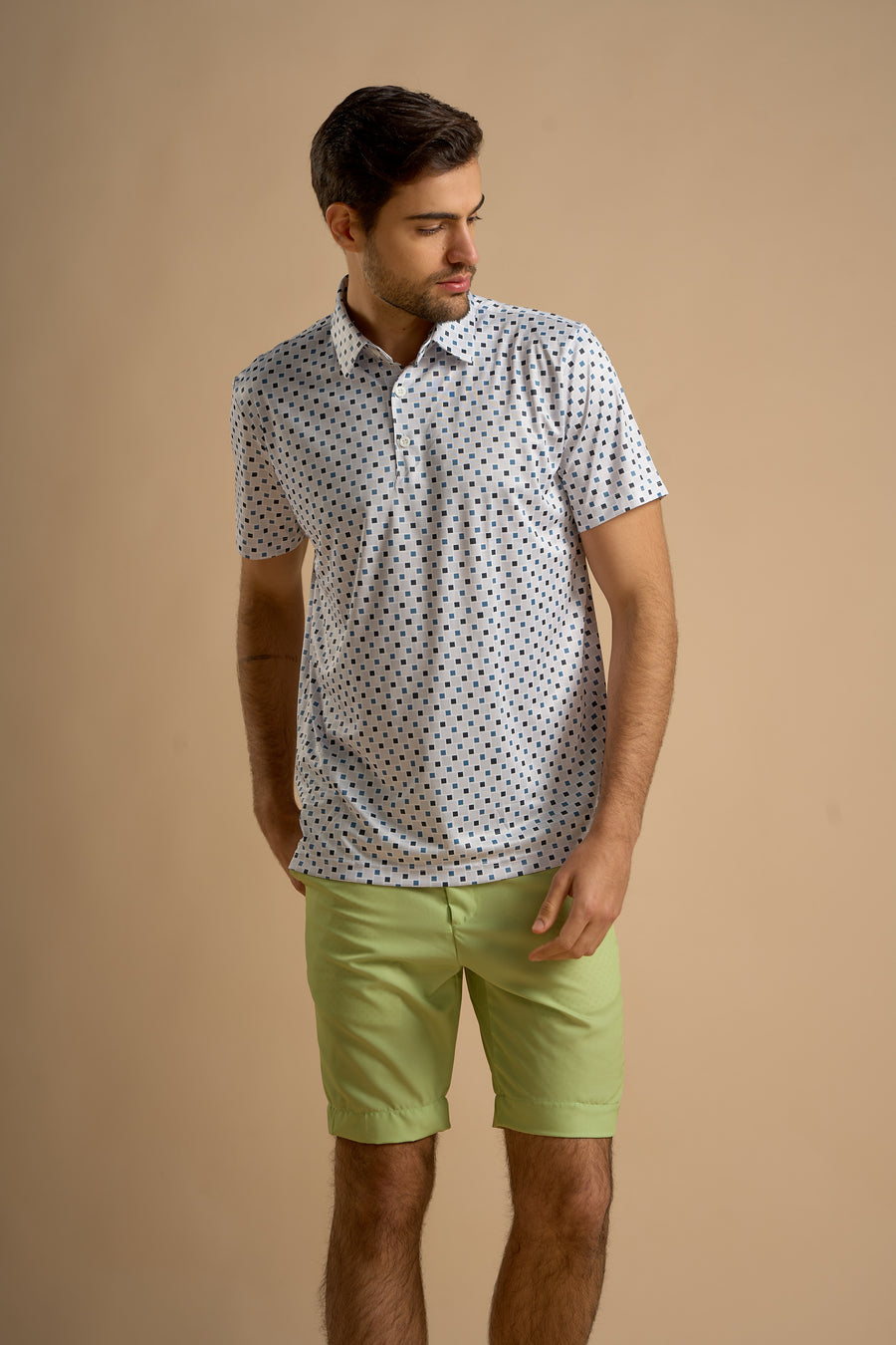 Graphite Grid Polo
