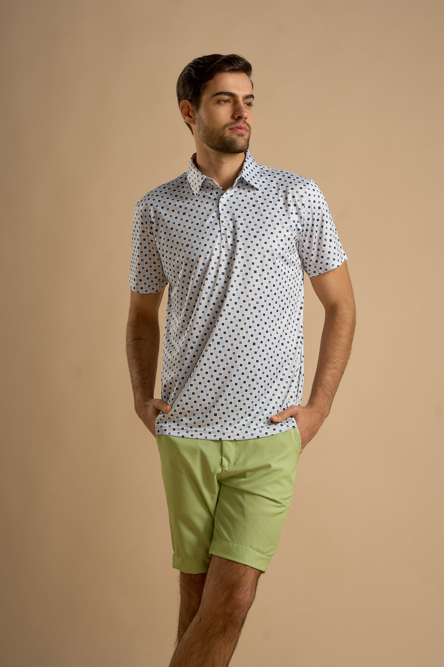 Graphite Grid Polo