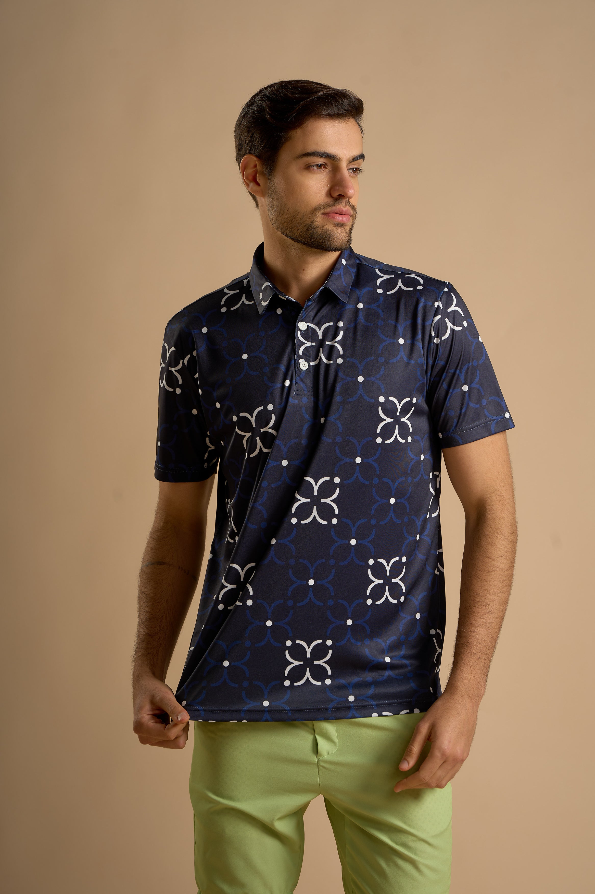 Navy Bloom Polo