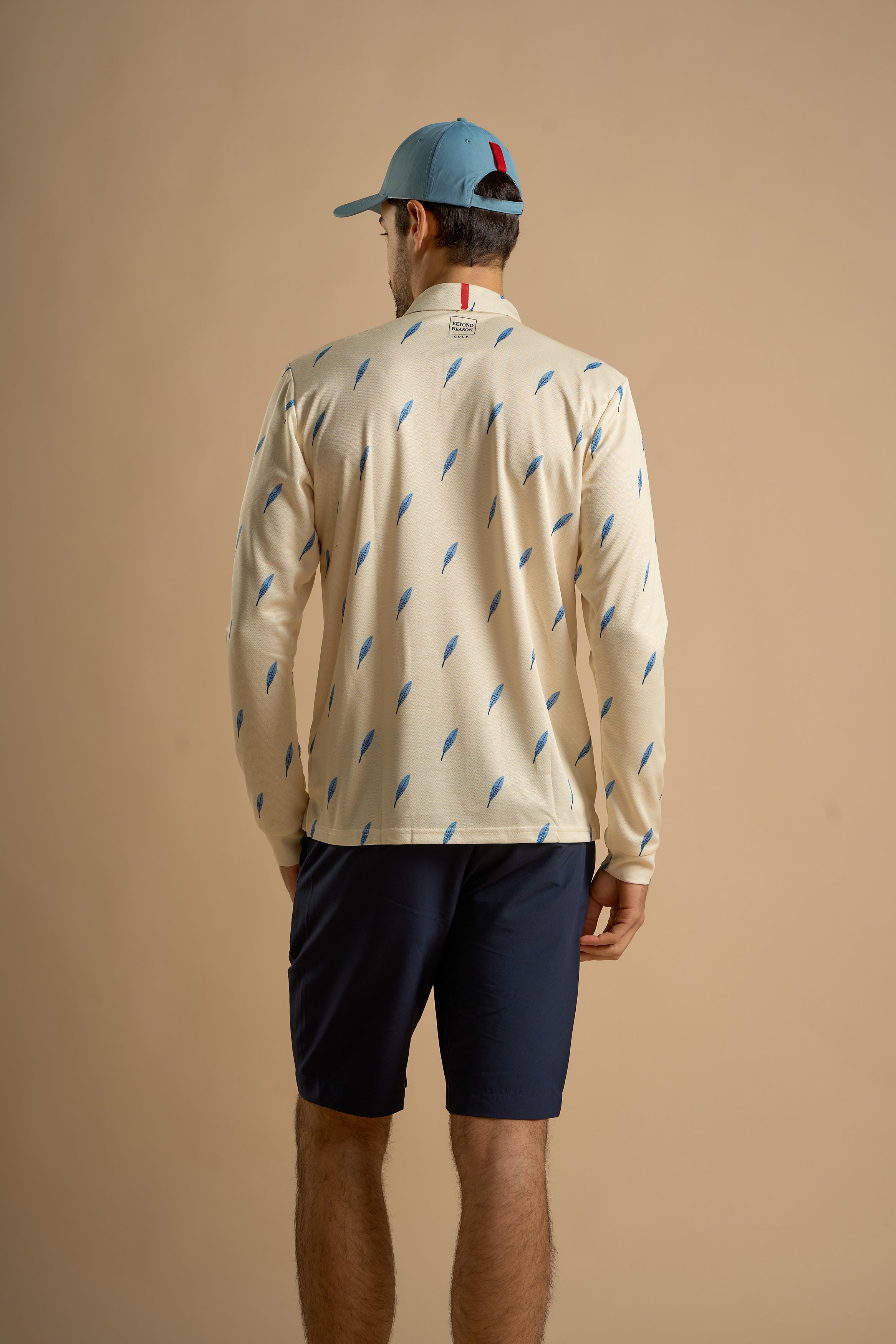 Light Yellow & Blue Feathers Polo