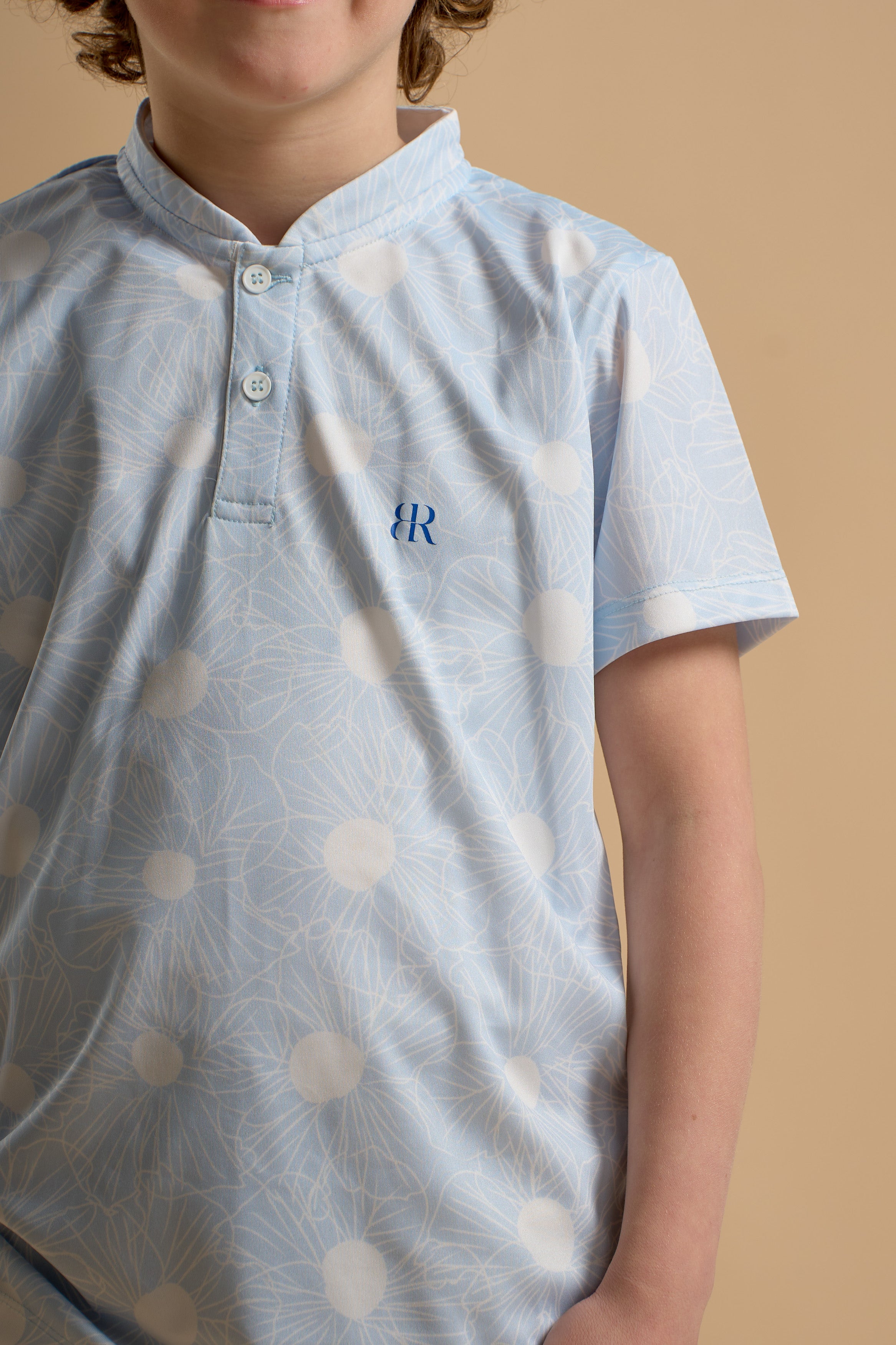 Baby Blue Floura Polo