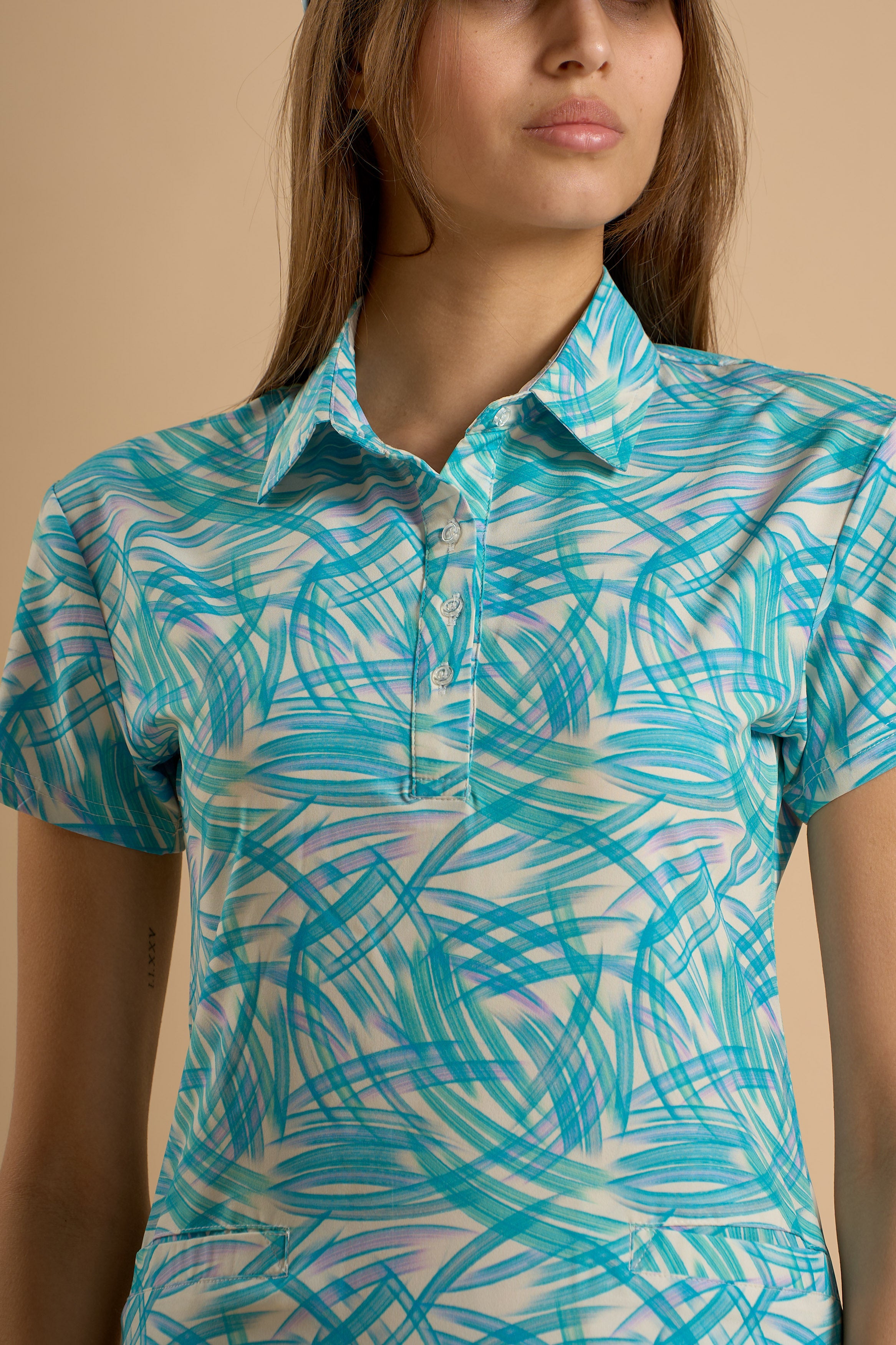 Turquoise Nest Dress Half Sleeve with Inner Short