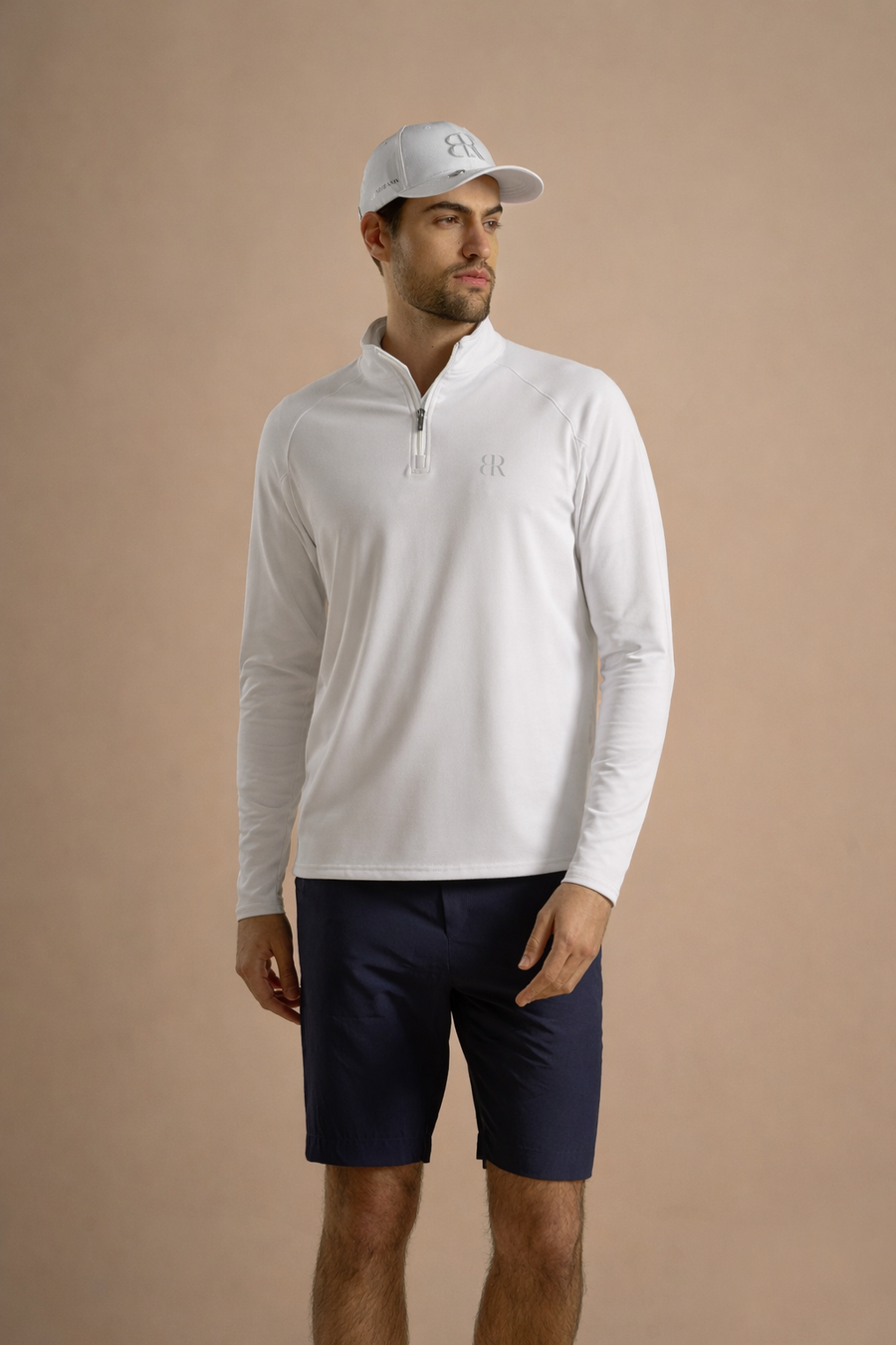 White Quarter Zip