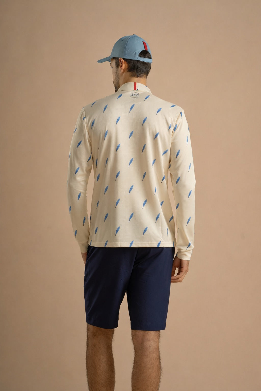 Light Yellow & Blue Feathers Polo