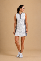 Ivory Motion Sleeveless Dress