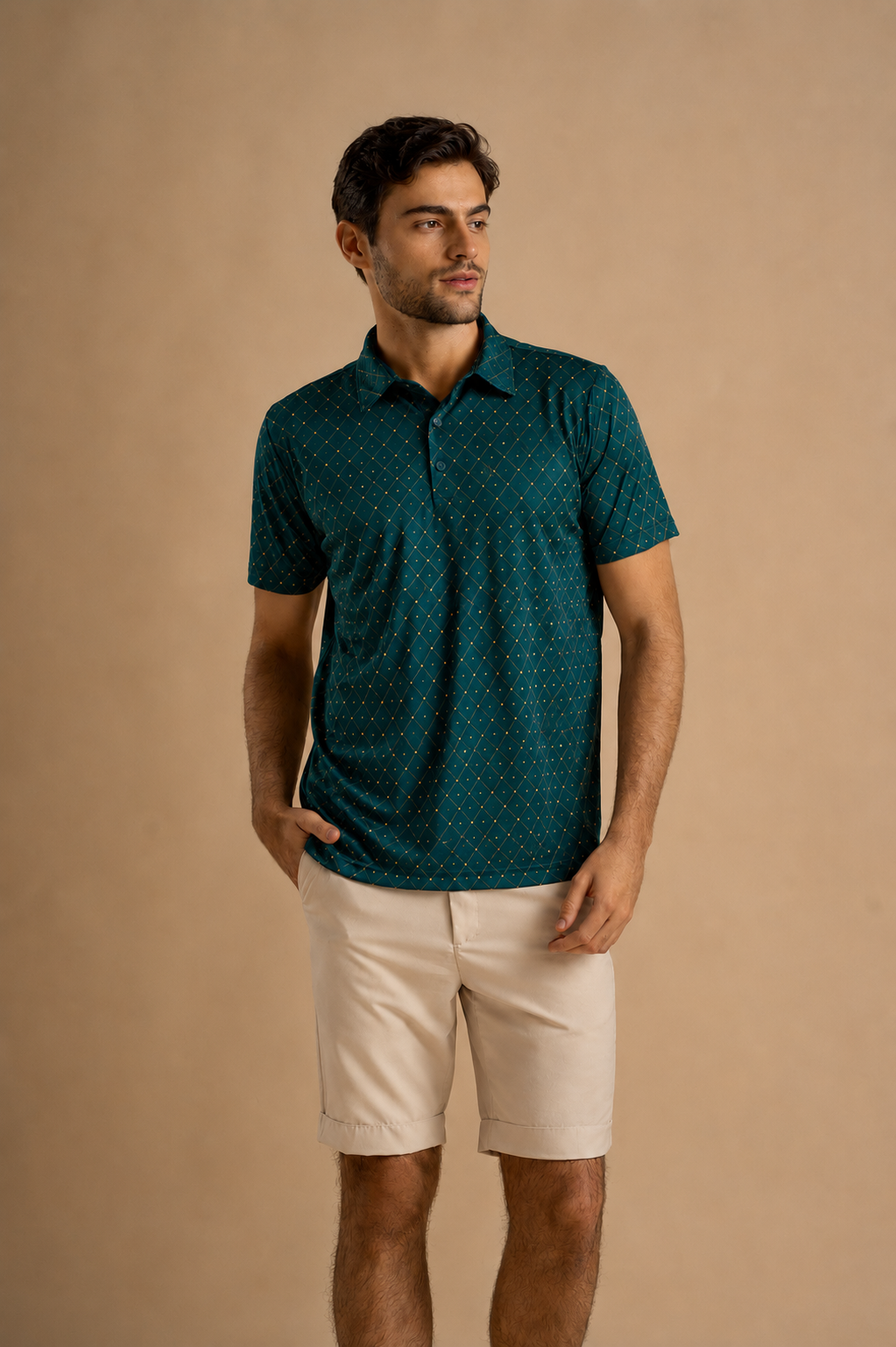 Emerald Grid Polo
