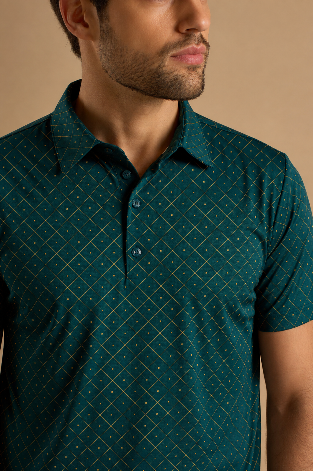 Emerald Grid Polo