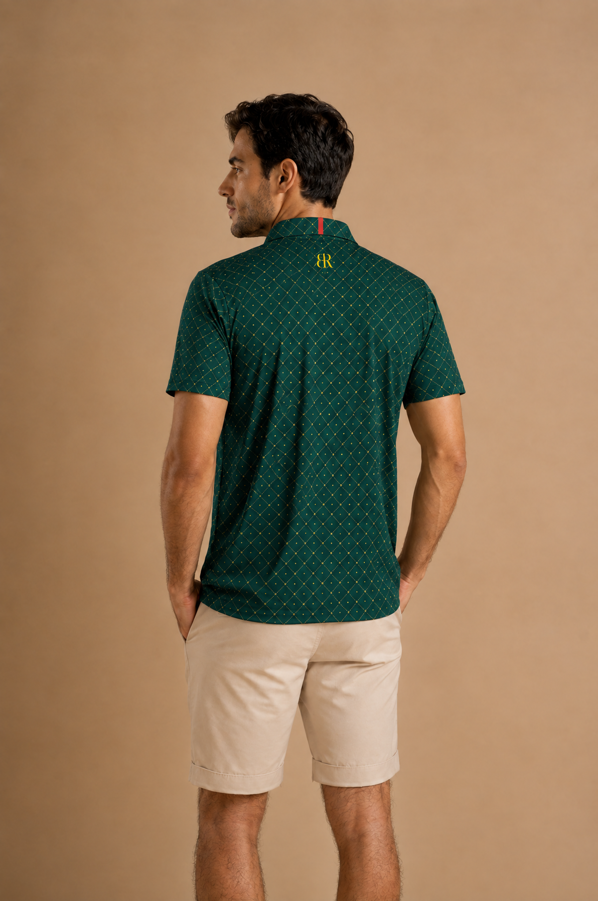 Emerald Grid Polo – back