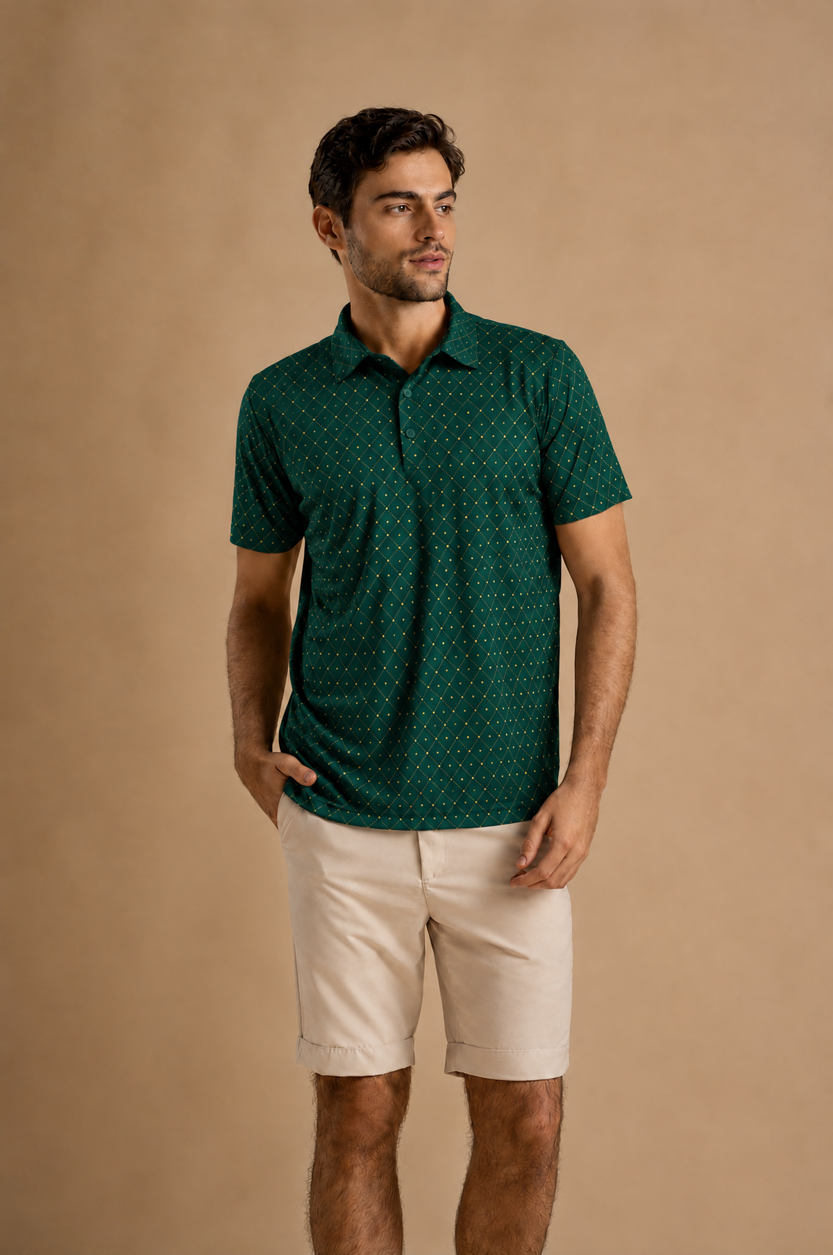 Emerald Grid Polo – front