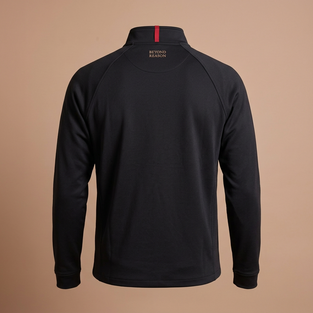 Men's Full-Zip Jacket Black - back ghost, Beyond Reason wordmark