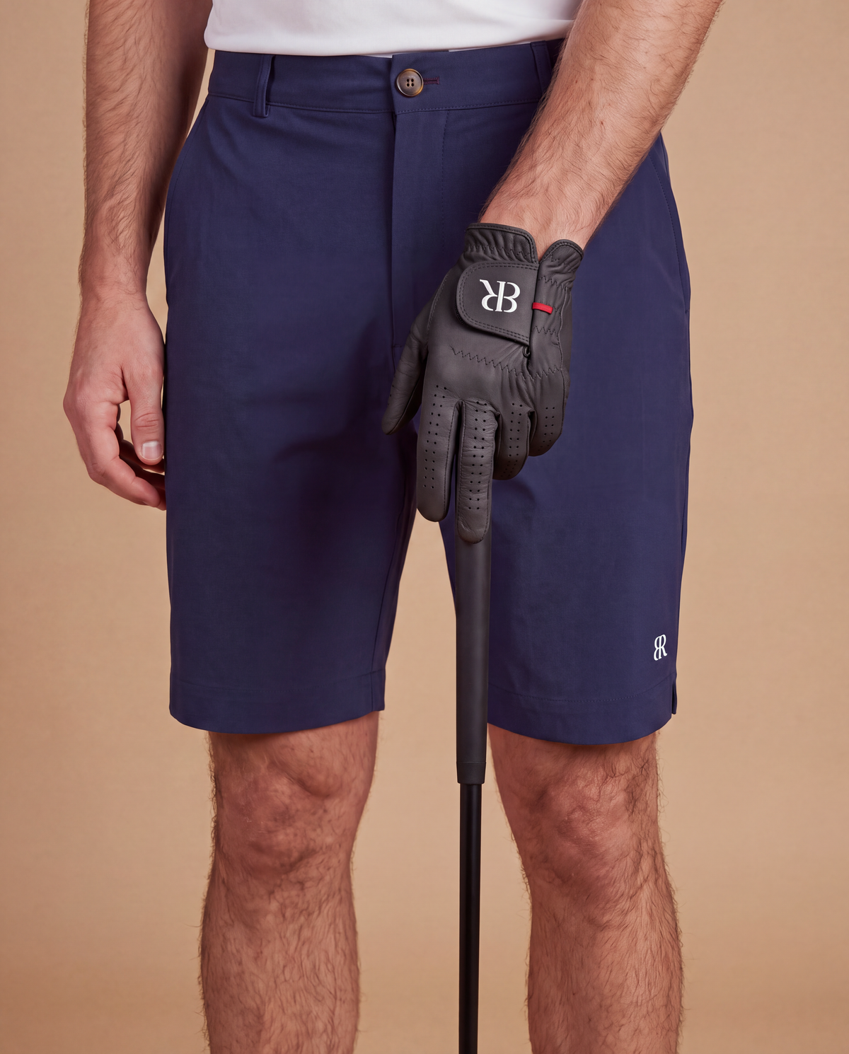 Men Full Cabretta Leather Golf Glove - Black